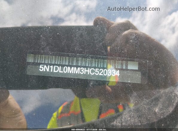 5N1DL0MM3HC520334 2017 INFINITI QX60 White Widok komory silnika