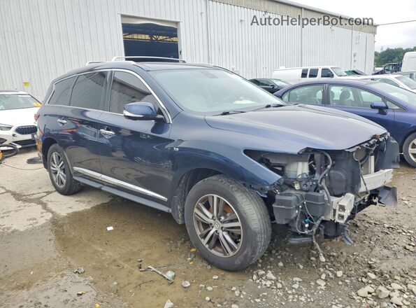 5N1DL0MM3JC504768 2018 INFINITI QX60 Синий Передняя правая четверть