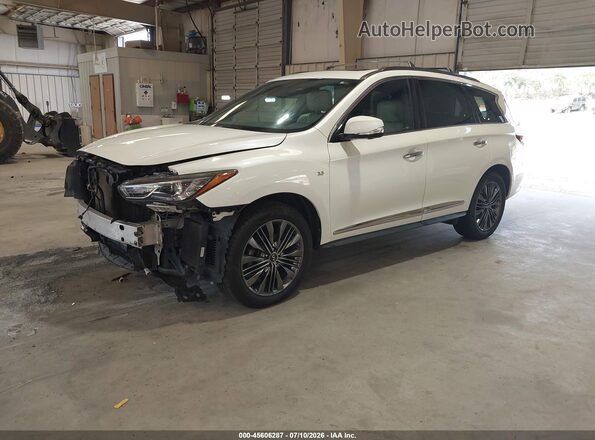 5N1DL0MM3KC529154 2019 INFINITI QX60 White Առջևի ձախ երեք քառորդ տեսարան