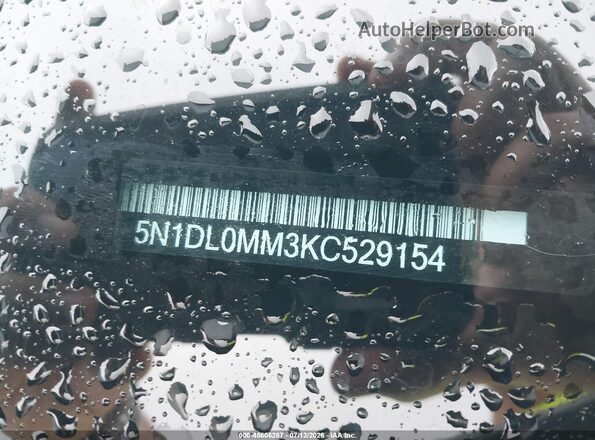 5N1DL0MM3KC529154 2019 INFINITI QX60 White Շարժիչի բաժամունքի տեսք
