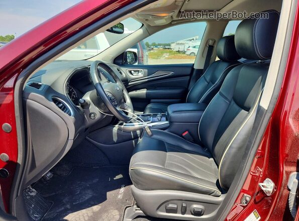 5N1DL0MM4KC535271 2019 INFINITI QX60 Burgundy Вид салону спереду