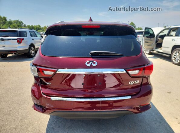 5N1DL0MM4KC535271 2019 INFINITI QX60 Burgundy Вид ззаду