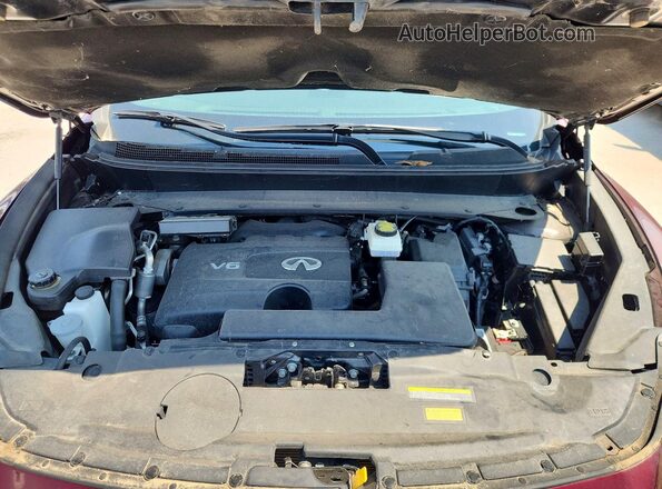 5N1DL0MM4KC535271 2019 INFINITI QX60 Burgundy Вид підкапотного простору