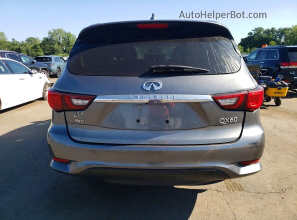 5N1DL0MM4KC554130 2019 INFINITI QX60 Gray Rear view