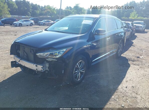 5N1DL0MM5HC521162 2017 INFINITI QX60 Blue წინა მარცხენა ხედი სამი მეოთხედიდან