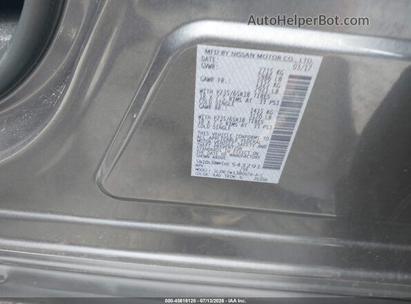 5N1DL0MM5HC543291 2017 INFINITI QX60 Gray Vista del compartimento del motor