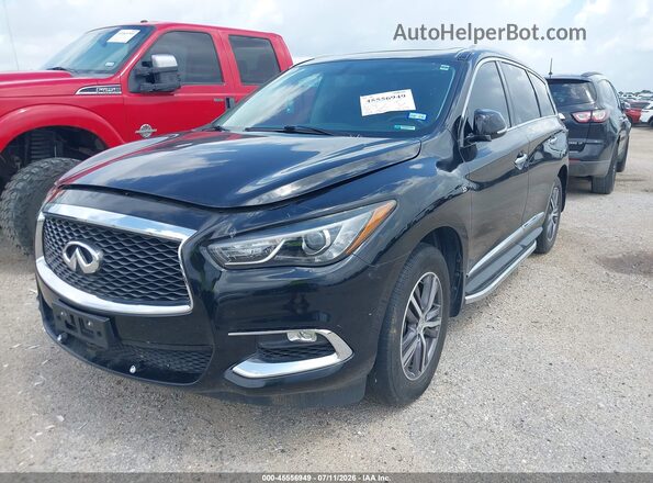 5N1DL0MM5HC558566 2017 INFINITI QX60 Black წინა მარცხენა ხედი სამი მეოთხედიდან