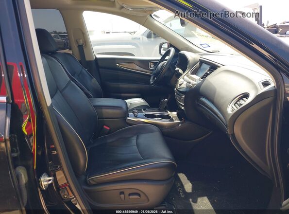 5N1DL0MM5HC558566 2017 INFINITI QX60 Black წინა სალონის ხედი