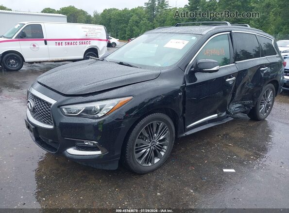 5N1DL0MM5KC517507 2019 INFINITI QX60 Black Vista tres cuartos delantera izquierda