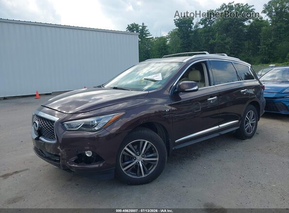 5N1DL0MM5KC524117 2019 INFINITI QX60 Brown Vista tres cuartos delantera izquierda