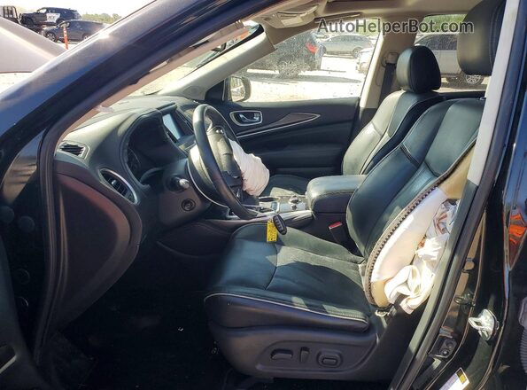 5N1DL0MM6JC507275 2018 INFINITI QX60 Черный Вид салона спереди
