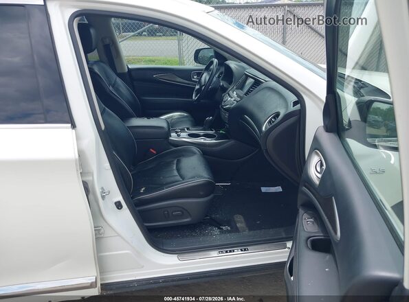 5N1DL0MM7HC505318 2017 INFINITI QX60 White Widok wnętrza z przodu