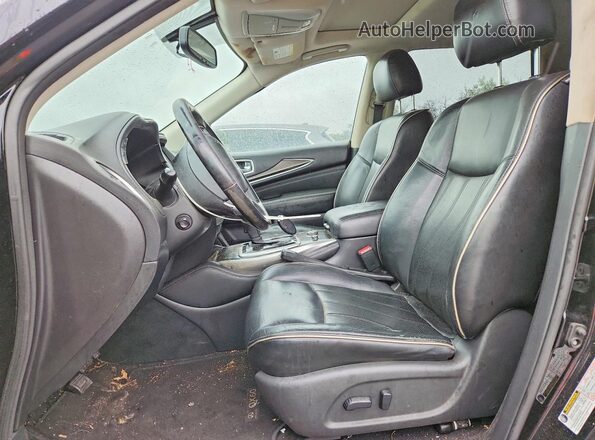 5N1DL0MM7HC511717 2017 INFINITI QX60 Black წინა სალონის ხედი