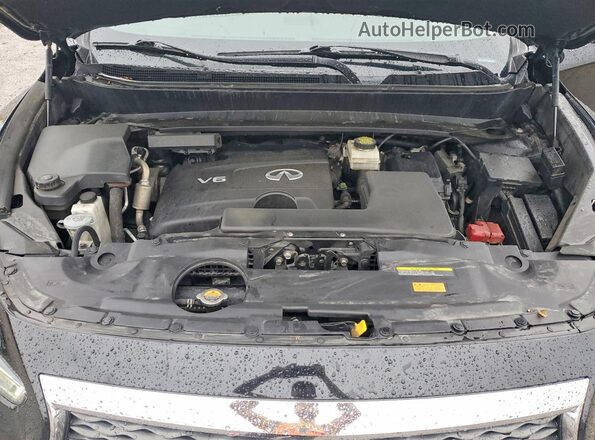 5N1DL0MM7JC529110 2018 INFINITI QX60 Black Vista del compartimento del motor