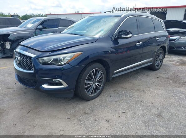 5N1DL0MM7KC526158 2019 INFINITI QX60 Blue Առջևի ձախ երեք քառորդ տեսարան