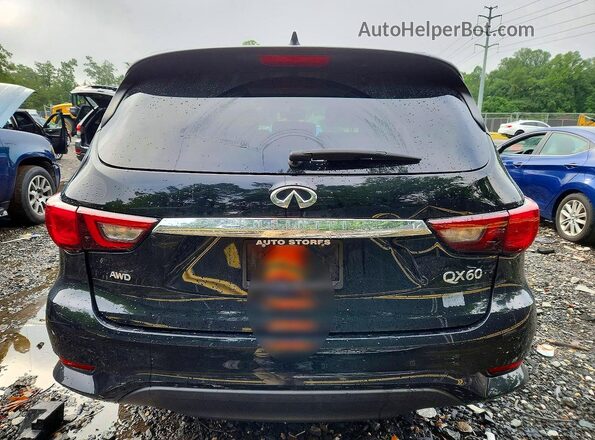 5N1DL0MM7KC548080 2019 INFINITI QX60 Black Հետևի տեսք