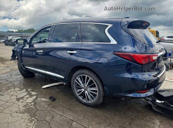 5N1DL0MM8HC507126 2017 INFINITI QX60 Blue Trasero izquierdo
