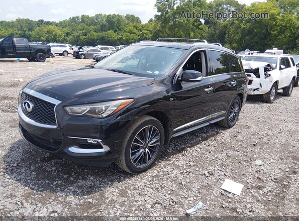 5N1DL0MM8HC508440 2017 INFINITI QX60 Black Առջևի ձախ երեք քառորդ տեսարան