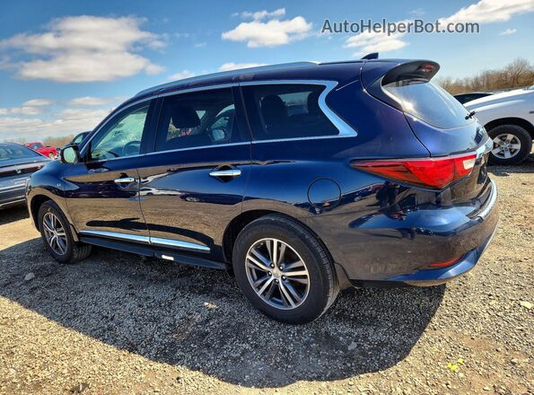 5N1DL0MM8HC525738 2017 INFINITI QX60 Blue Trasero izquierdo