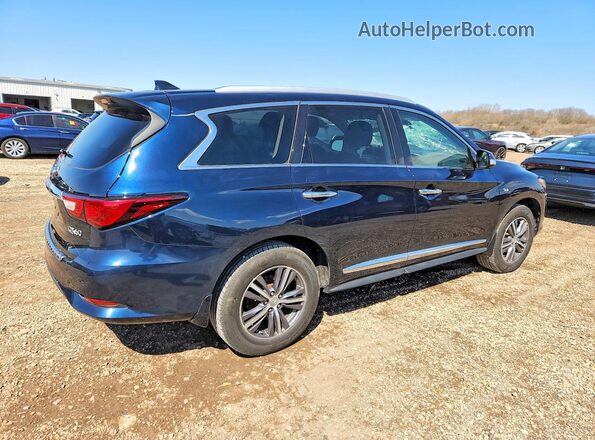 5N1DL0MM8HC525738 2017 INFINITI QX60 Blue Trasero derecho