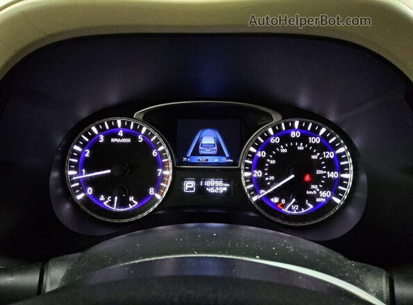 5N1DL0MM8HC554849 2017 INFINITI QX60 Blue Вид щитка приладів
