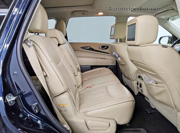 5N1DL0MM8HC554849 2017 INFINITI QX60 Blue Вид задніх сидінь