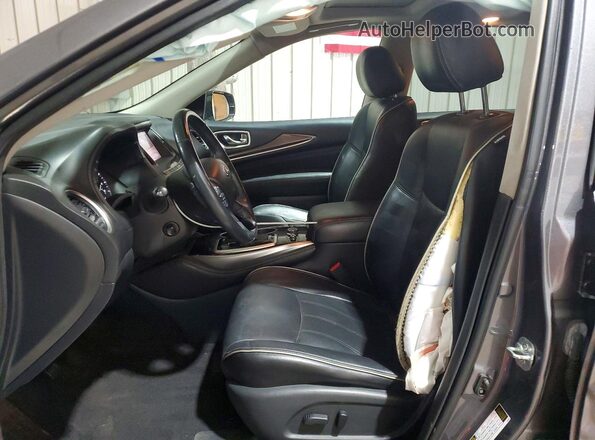 5N1DL0MM8HC556066 2017 INFINITI QX60 Gray Vista interior delantera