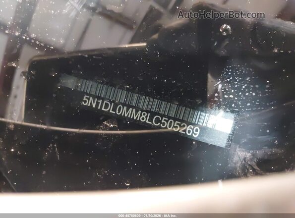 5N1DL0MM8LC505269 2020 INFINITI QX60 Серебряный 