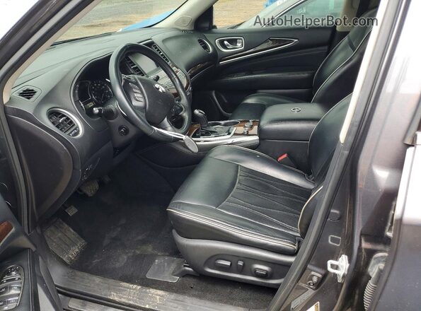 5N1DL0MM9HC505496 2017 INFINITI QX60 Gray წინა სალონის ხედი
