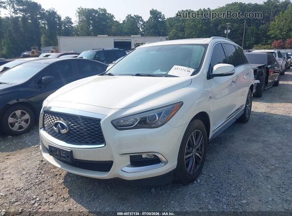 5N1DL0MM9HC514568 2017 INFINITI QX60 White წინა მარცხენა ხედი სამი მეოთხედიდან