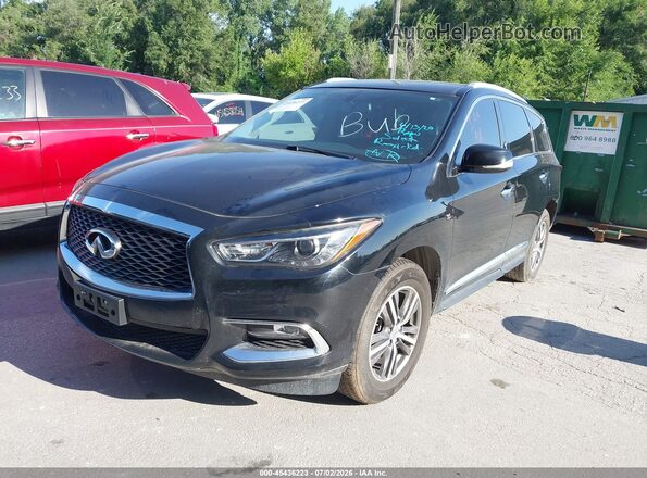 5N1DL0MM9HC518927 2017 INFINITI QX60 Black წინა მარცხენა ხედი სამი მეოთხედიდან