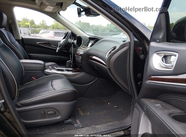 5N1DL0MM9HC561437 2017 INFINITI QX60 Black Widok wnętrza z przodu