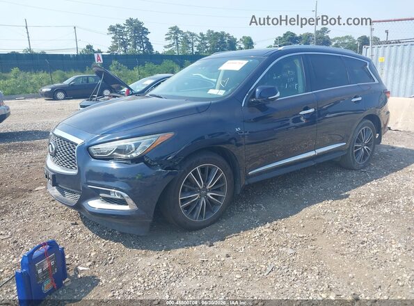 5N1DL0MM9JC508095 2018 INFINITI QX60 Blue Առջևի ձախ երեք քառորդ տեսարան