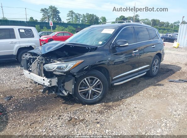 5N1DL0MMXHC513557 2017 INFINITI QX60 Black Առջևի ձախ երեք քառորդ տեսարան