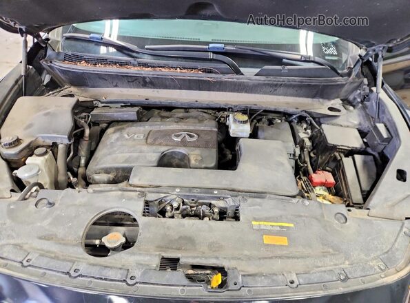 5N1DL0MMXHC550527 2017 INFINITI QX60 Black Vista del compartimento del motor