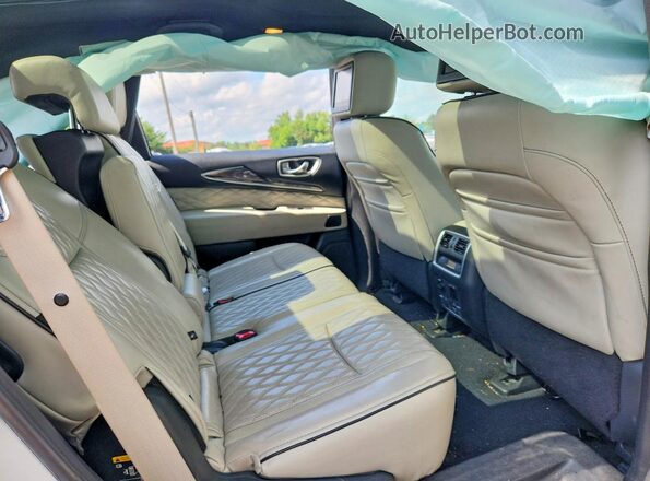 5N1DL0MMXKC515333 2019 INFINITI QX60 White უკანა სალონის ხედი