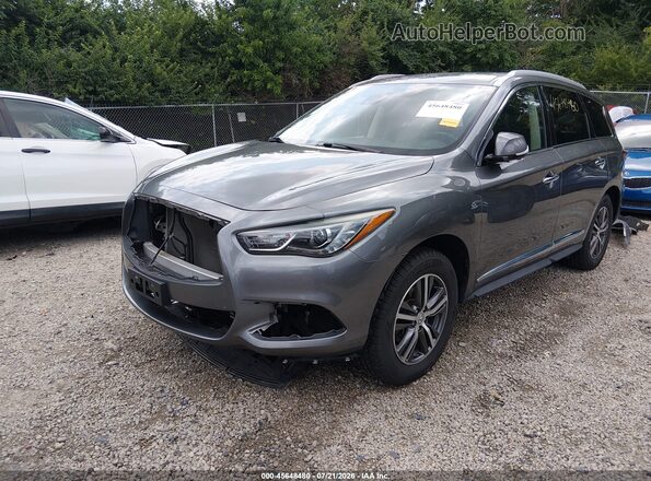 5N1DL0MMXKC517549 2019 INFINITI QX60 Gray Առջևի ձախ երեք քառորդ տեսարան