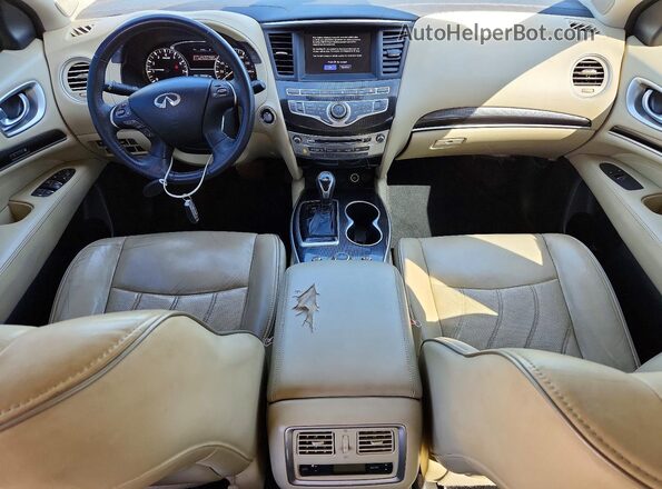 5N1DL0MN1HC518705 2017 INFINITI QX60 Black Առջևի վահանակի տեսք