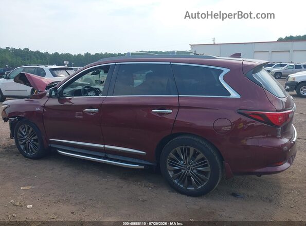 5N1DL0MN1KC512958 2019 INFINITI QX60 Red Vista interior de 360 grados