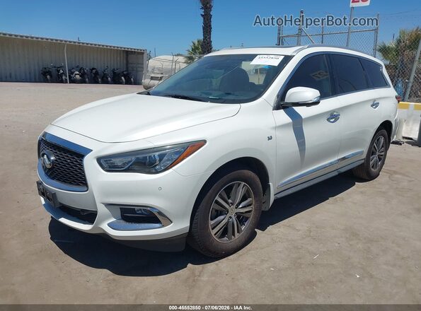 5N1DL0MN1KC534071 2019 INFINITI QX60 White Առջևի ձախ երեք քառորդ տեսարան