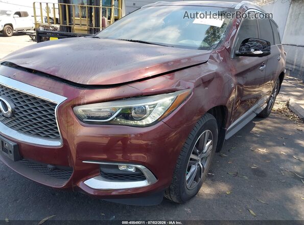 5N1DL0MN2KC501063 2019 INFINITI QX60 Red Vista tres cuartos delantera izquierda