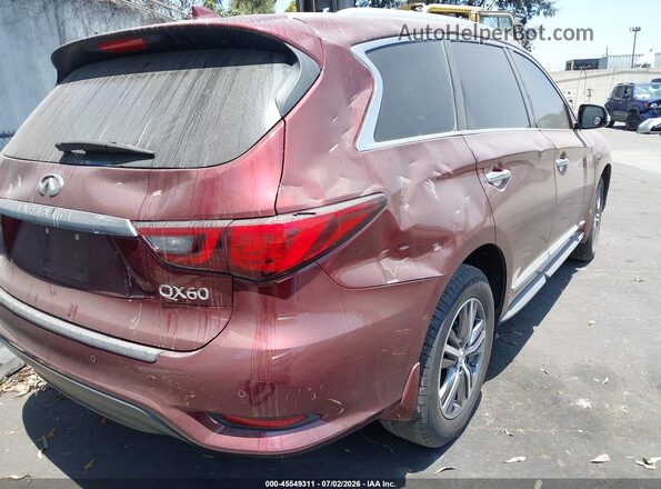 5N1DL0MN2KC501063 2019 INFINITI QX60 Red Trasero derecho