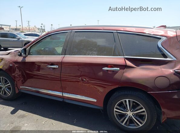 5N1DL0MN2KC501063 2019 INFINITI QX60 Red Vista interior de 360 grados