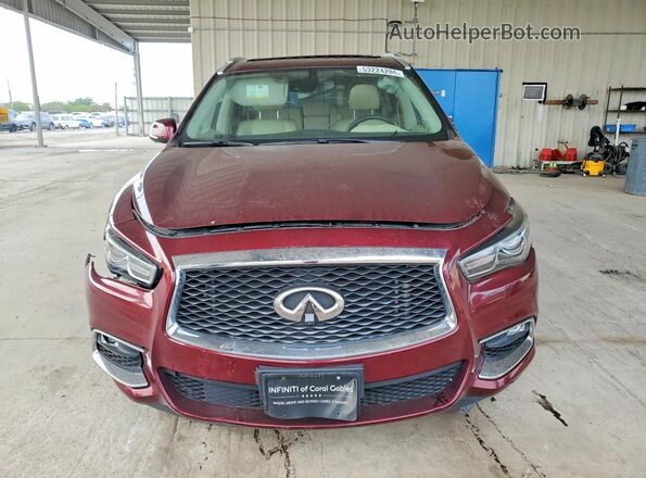 5N1DL0MN2KC508756 2019 INFINITI QX60 Burgundy Դիմացի տեսք