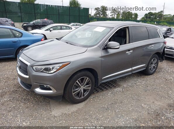 5N1DL0MN2KC548030 2019 INFINITI QX60 Серый Передняя левая четверть