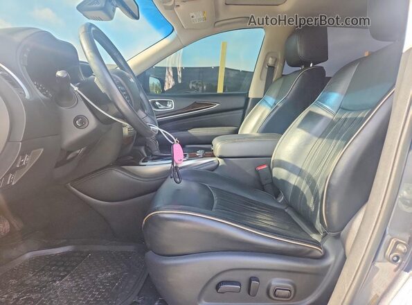 5N1DL0MN3HC540270 2017 INFINITI QX60 Silver წინა სალონის ხედი
