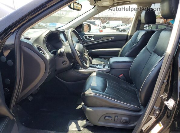 5N1DL0MN4HC512459 2017 INFINITI QX60 Black Widok wnętrza z przodu
