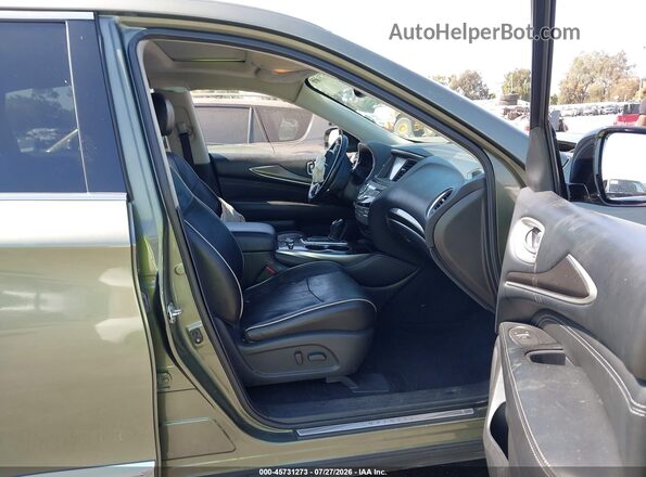 5N1DL0MN4HC554677 2017 INFINITI QX60 Зеленый Вид салона спереди