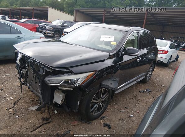 5N1DL0MN4JC519482 2018 INFINITI QX60 Black Առջևի ձախ երեք քառորդ տեսարան