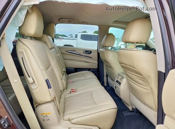 5N1DL0MN4KC500383 2019 INFINITI QX60 Brown Widok wnętrza z tyłu
